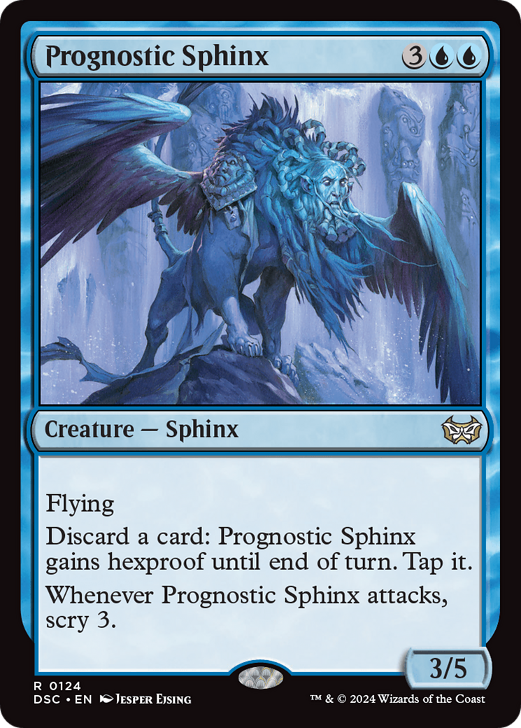 Prognostic Sphinx (DSC-124) - Duskmourn: House of Horror Commander - Premium MTG Single from Wizards of the Coast - Just $0.25! Shop now at Game Crave Tournament Store