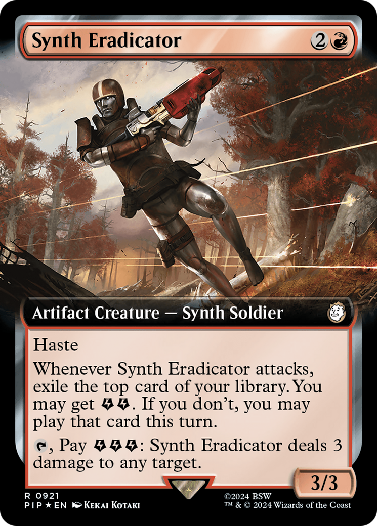 Synth Eradicator (PIP-921) - Fallout: (Extended Art) Foil - Premium MTG Single from Wizards of the Coast - Just $2.48! Shop now at Game Crave Tournament Store
