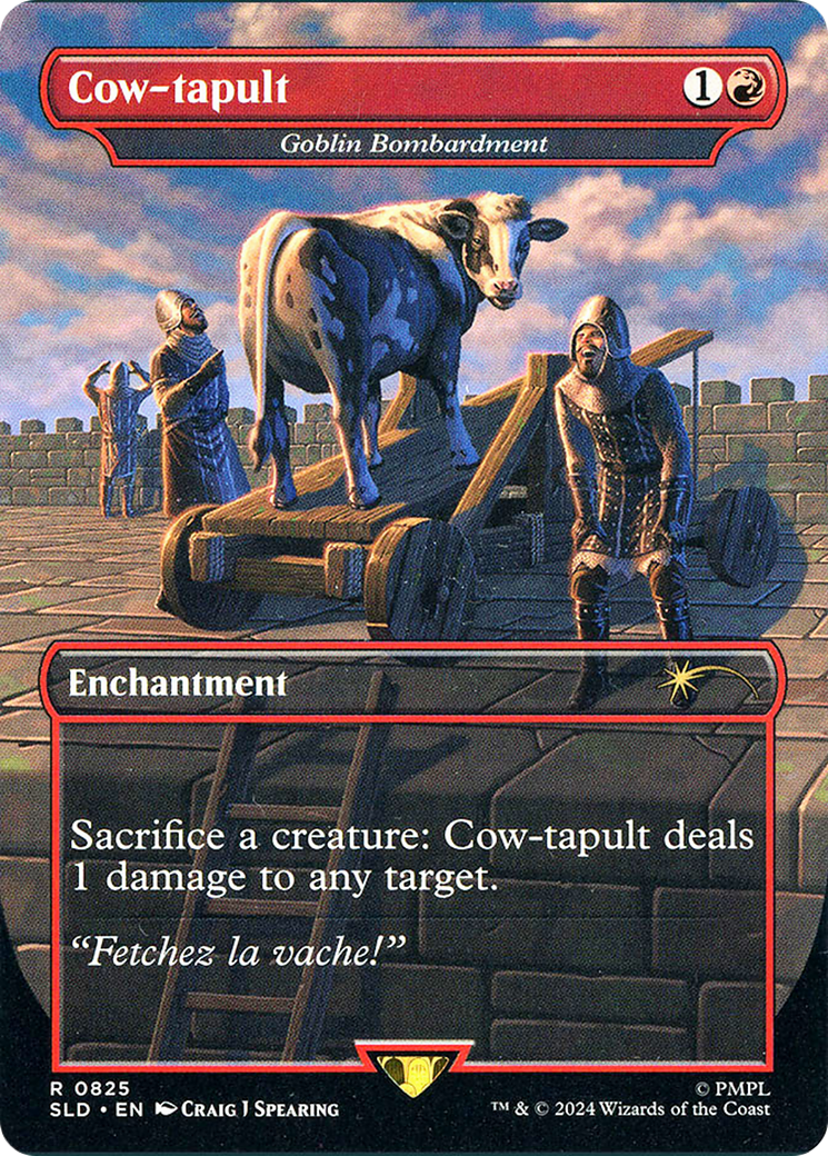 Goblin Bombardment (SLD-825) - Secret Lair Drop / Cow-tapult Foil - Premium MTG Single from Wizards of the Coast - Just $14.01! Shop now at Game Crave Tournament Store