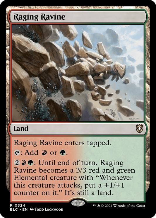 Raging Ravine (BLC-324) - Bloomburrow Commander - Premium MTG Single from Wizards of the Coast - Just $0.25! Shop now at Game Crave Tournament Store