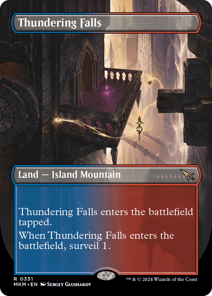 Thundering Falls (MKM-331) - Murders at Karlov Manor (Borderless) Foil - Premium MTG Single from Wizards of the Coast - Just $22.94! Shop now at Game Crave Tournament Store