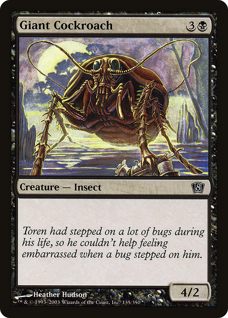 Giant Cockroach (8ED-135★) - 8th Edition Foil