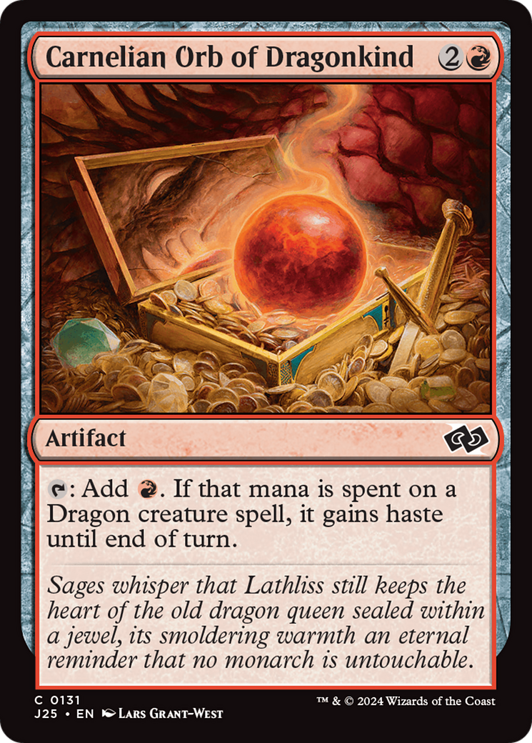 Carnelian Orb of Dragonkind (J25-131) - Foundations Jumpstart - Premium MTG Single from Wizards of the Coast - Just $0.64! Shop now at Game Crave Tournament Store