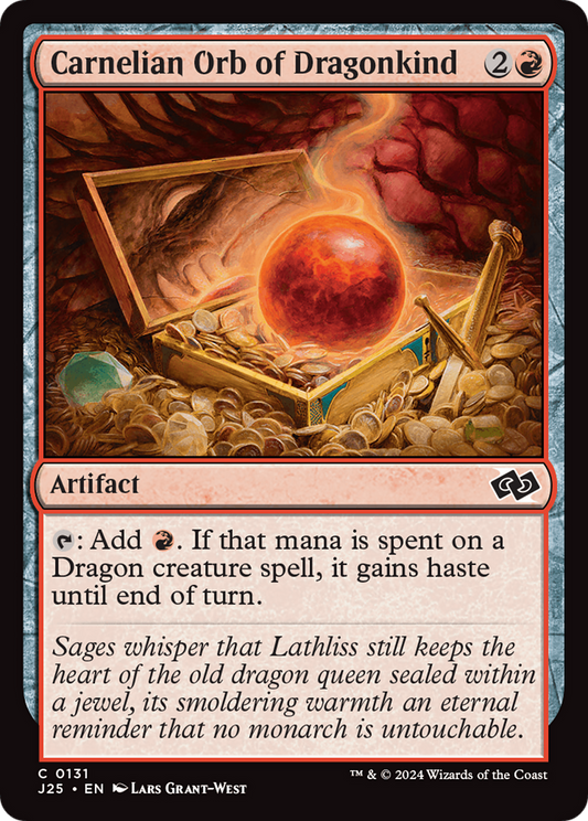 Carnelian Orb of Dragonkind (J25-131) - Foundations Jumpstart - Premium MTG Single from Wizards of the Coast - Just $0.64! Shop now at Game Crave Tournament Store
