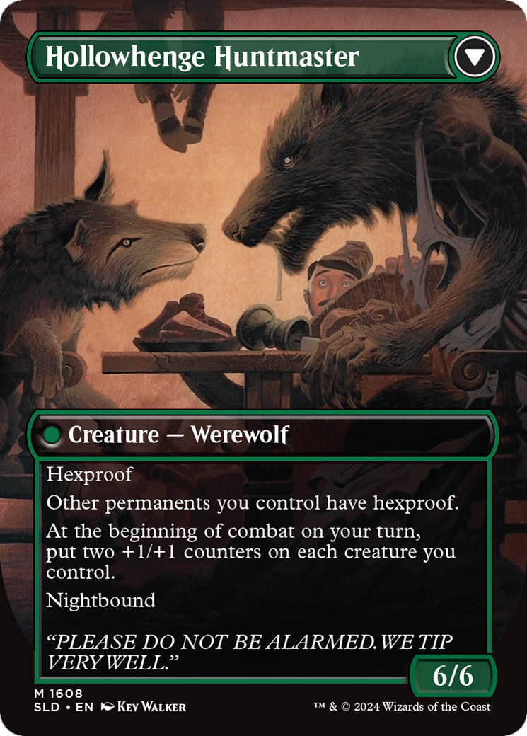 Avabruck Caretaker // Hollowhenge Huntmaster (SLD-1608) - Secret Lair Drop (Borderless) Foil - Premium MTG Single from Wizards of the Coast - Just $4.37! Shop now at Game Crave Tournament Store