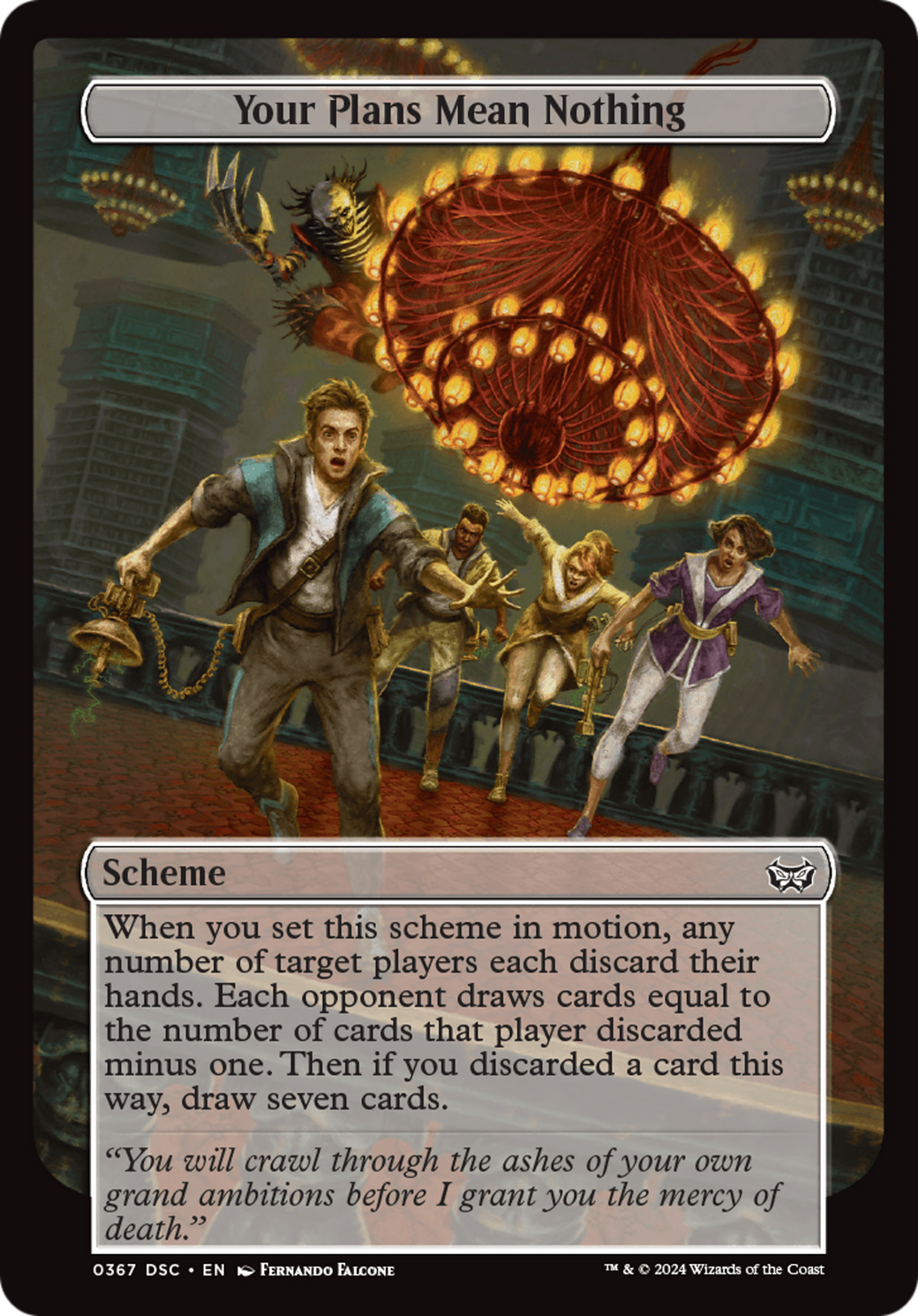 Your Plans Mean Nothing (DSC-367) - Duskmourn: House of Horror Commander - Premium MTG Single from Wizards of the Coast - Just $0.54! Shop now at Game Crave Tournament Store