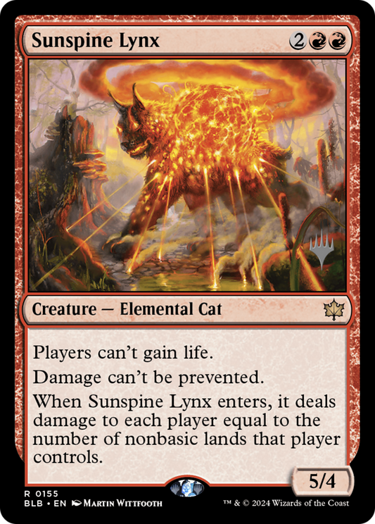 Sunspine Lynx (PBLB-155P) - Bloomburrow Promos Foil - Premium MTG Single from Wizards of the Coast - Just $2.37! Shop now at Game Crave Tournament Store