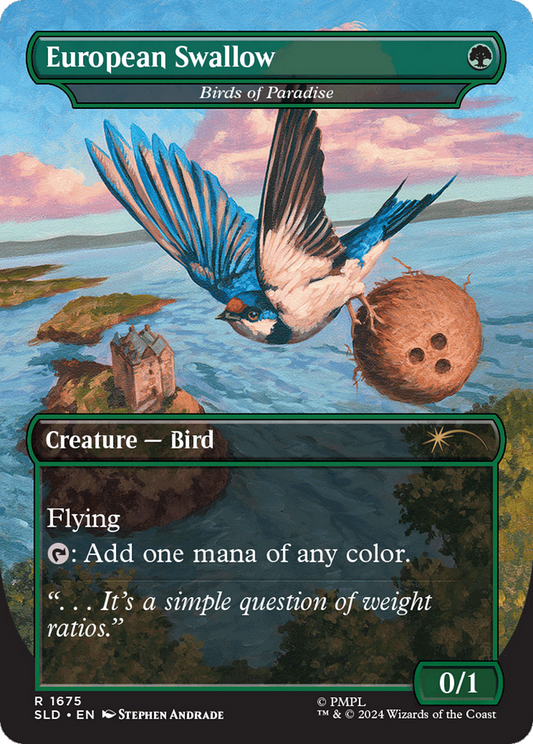 Birds of Paradise // Birds of Paradise (SLD-1675) - Secret Lair Drop / African Swallow (Borderless) - Premium MTG Single from Wizards of the Coast - Just $22.89! Shop now at Game Crave Tournament Store