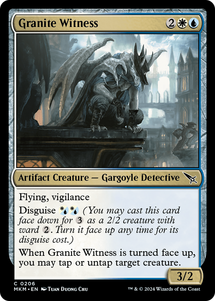 Granite Witness (MKM-206) - Murders at Karlov Manor Foil - Premium MTG Single from Wizards of the Coast - Just $0.23! Shop now at Game Crave Tournament Store