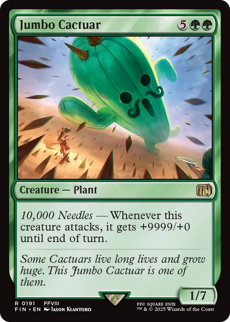 Jumbo Cactuar (FIN-191) - FINAL FANTASY Foil - Premium MTG Single from Wizards of the Coast - Just $2.10! Shop now at Game Crave Tournament Store