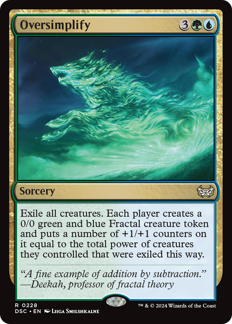 Oversimplify (DSC-228) - Duskmourn: House of Horror Commander - Premium MTG Single from Wizards of the Coast - Just $0.25! Shop now at Game Crave Tournament Store