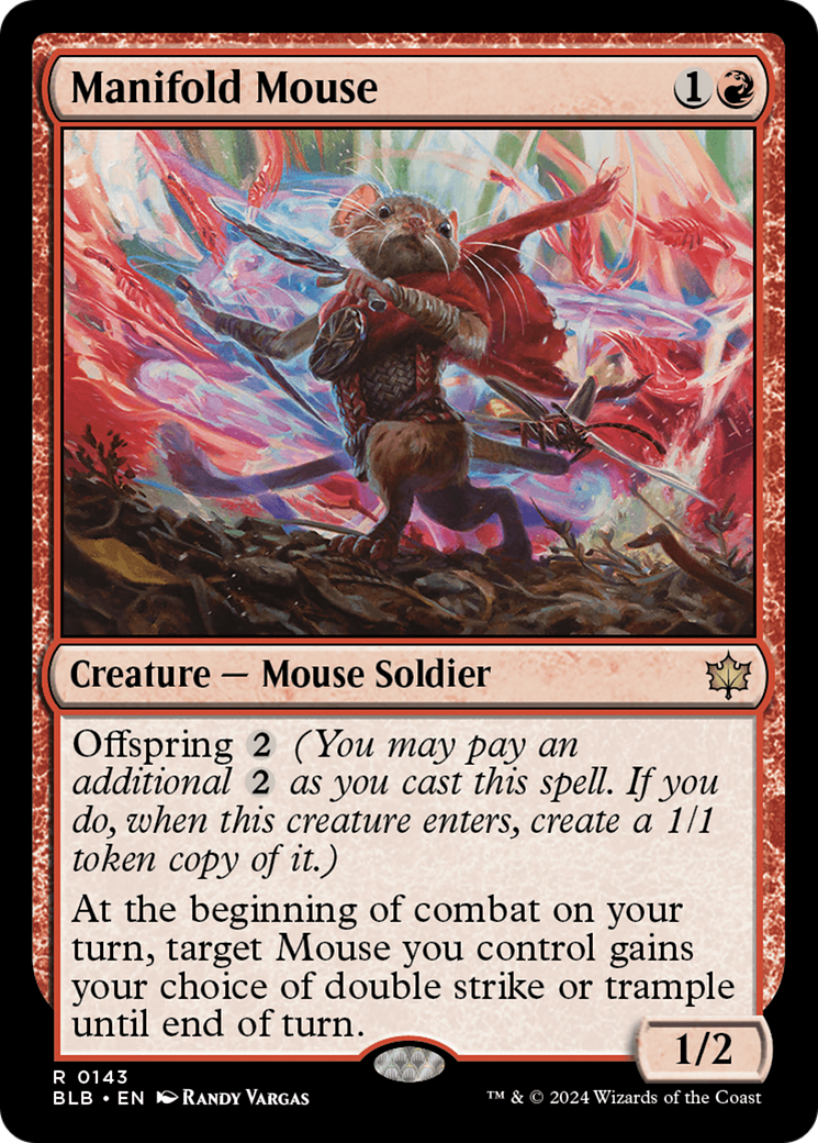 Manifold Mouse (BLB-143) - Bloomburrow - Premium MTG Single from Wizards of the Coast - Just $1.66! Shop now at Game Crave Tournament Store