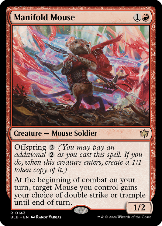 Manifold Mouse (BLB-143) - Bloomburrow - Premium MTG Single from Wizards of the Coast - Just $1.66! Shop now at Game Crave Tournament Store