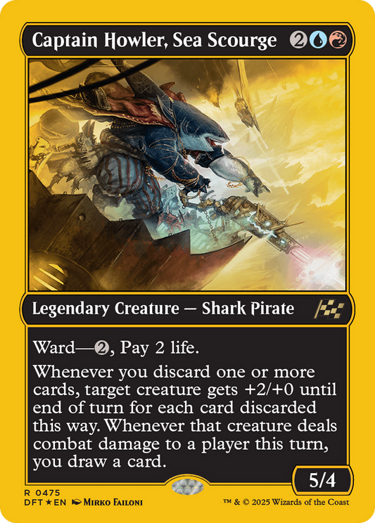 Captain Howler, Sea Scourge (First-Place Foil) (DFT-475) - Aetherdrift Foil - Premium MTG Single from Wizards of the Coast - Just $0.70! Shop now at Game Crave Tournament Store