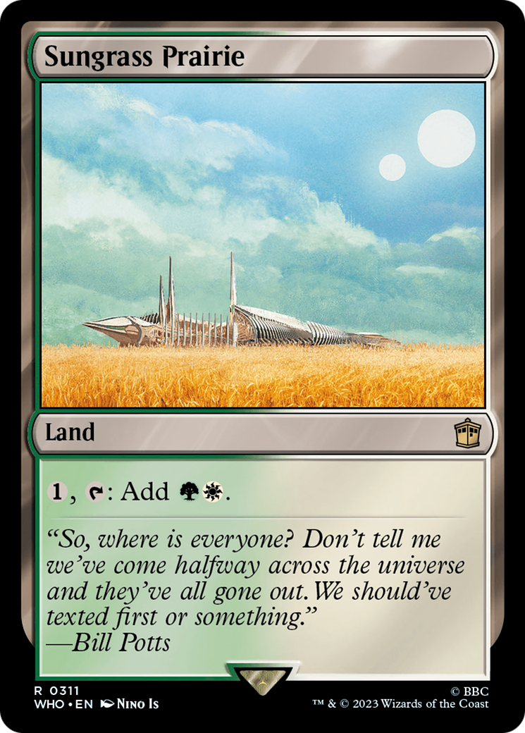 Sungrass Prairie (WHO-311) - Doctor Who - Premium MTG Single from Wizards of the Coast - Just $0.25! Shop now at Game Crave Tournament Store