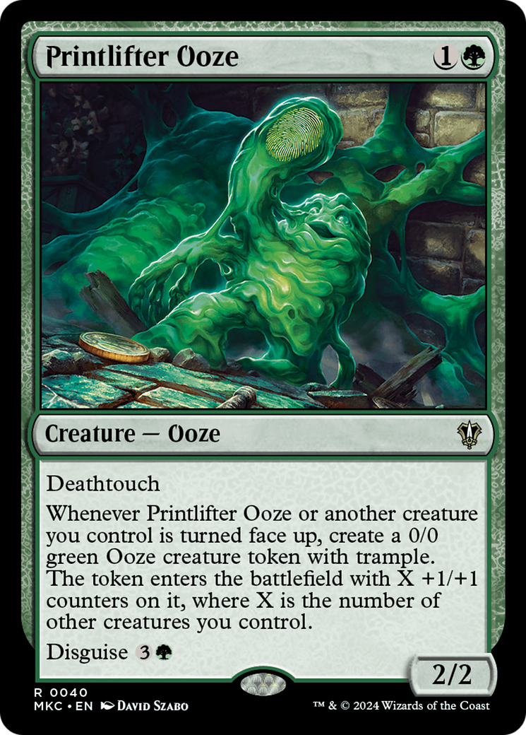 Printlifter Ooze (MKC-040) - Murders at Karlov Manor Commander - Premium MTG Single from Wizards of the Coast - Just $0.25! Shop now at Game Crave Tournament Store