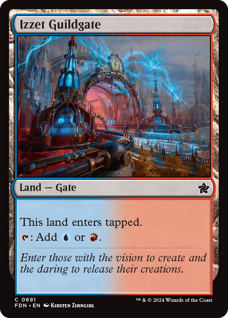 Izzet Guildgate (FDN-691) - Foundations - Premium MTG Single from Wizards of the Coast - Just $0.25! Shop now at Game Crave Tournament Store