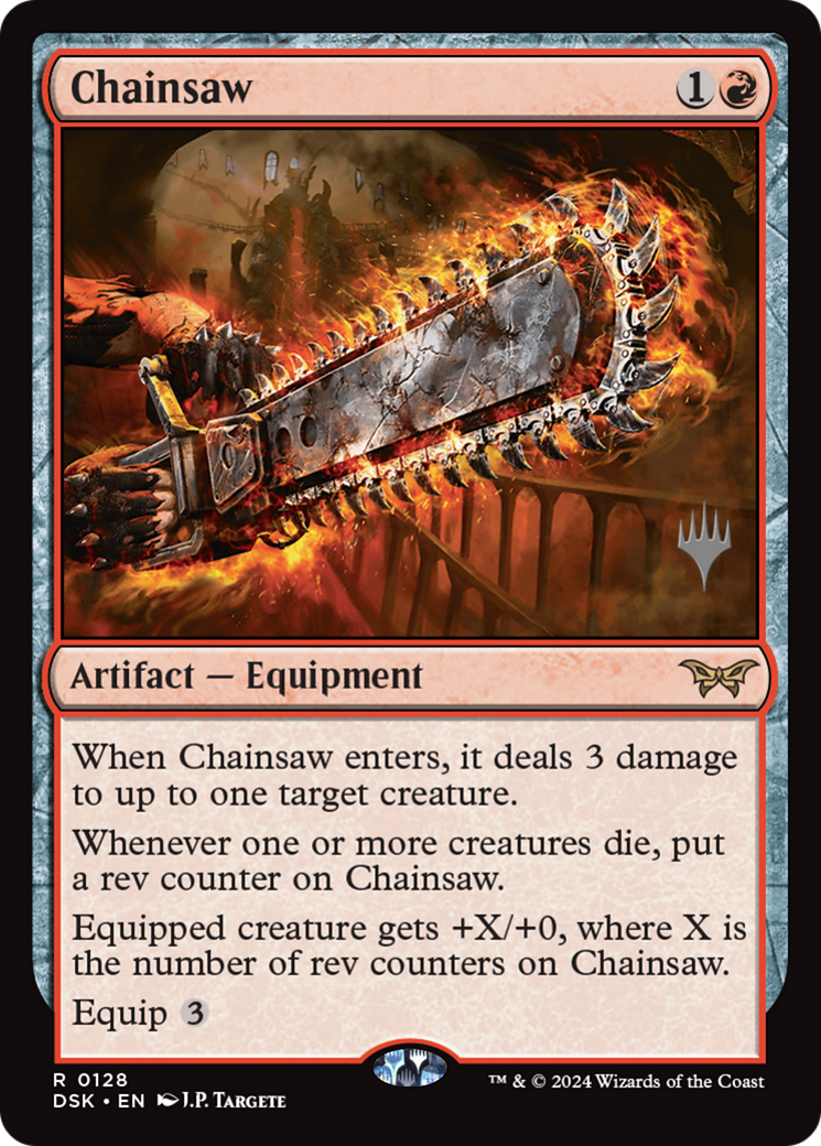 Chainsaw (PDSK-128P) - Duskmourn: House of Horror Promos Foil - Premium MTG Single from Wizards of the Coast - Just $1.39! Shop now at Game Crave Tournament Store