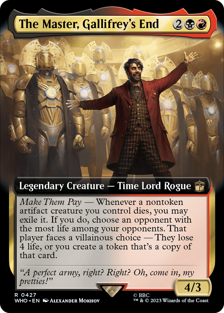The Master, Gallifrey's End (WHO-427) - Doctor Who: (Extended Art) - Premium MTG Single from Wizards of the Coast - Just $0.25! Shop now at Game Crave Tournament Store