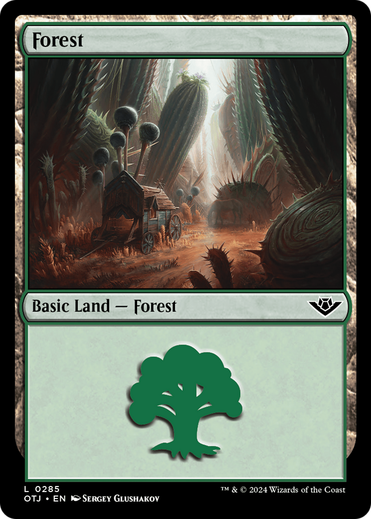 Forest (OTJ-285) - Outlaws of Thunder Junction - Premium MTG Single from Wizards of the Coast - Just $0.25! Shop now at Game Crave Tournament Store