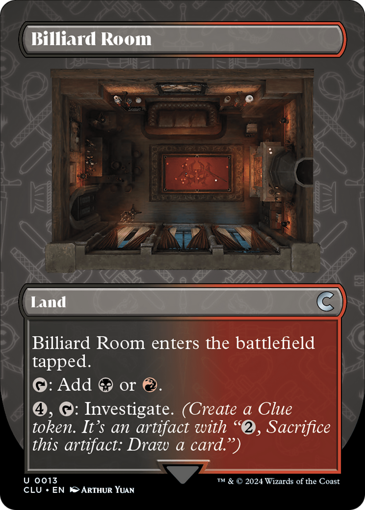Billiard Room (CLU-013) - Ravnica: Clue Edition (Borderless) - Premium MTG Single from Wizards of the Coast - Just $0.25! Shop now at Game Crave Tournament Store