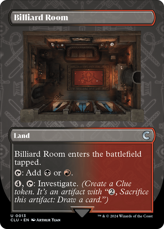 Billiard Room (CLU-013) - Ravnica: Clue Edition (Borderless) - Premium MTG Single from Wizards of the Coast - Just $0.25! Shop now at Game Crave Tournament Store