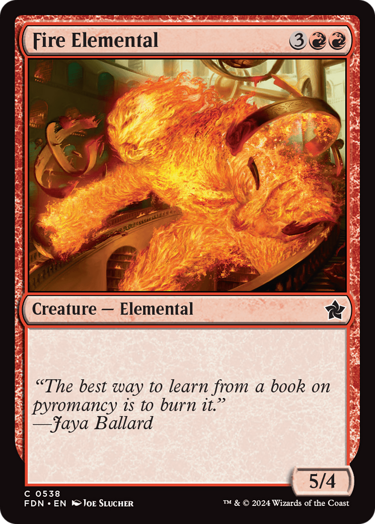 Fire Elemental (FDN-538) - Foundations - Premium MTG Single from Wizards of the Coast - Just $0.25! Shop now at Game Crave Tournament Store