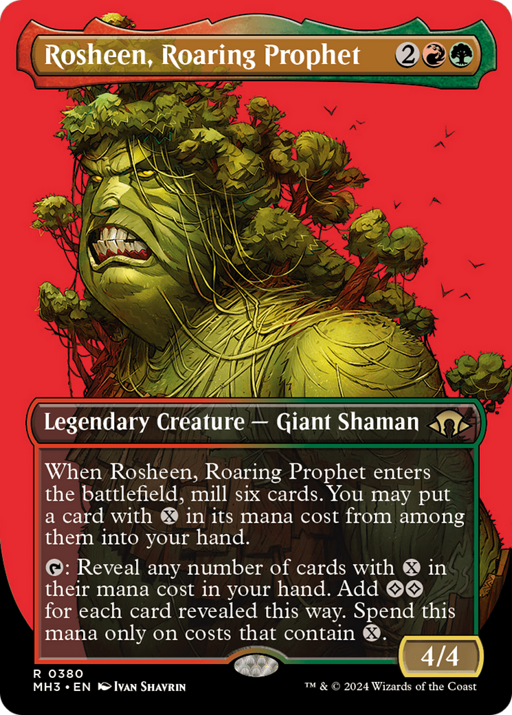 Rosheen, Roaring Prophet (MH3-380) - Modern Horizons 3 (Borderless) Foil - Premium MTG Single from Wizards of the Coast - Just $0.26! Shop now at Game Crave Tournament Store