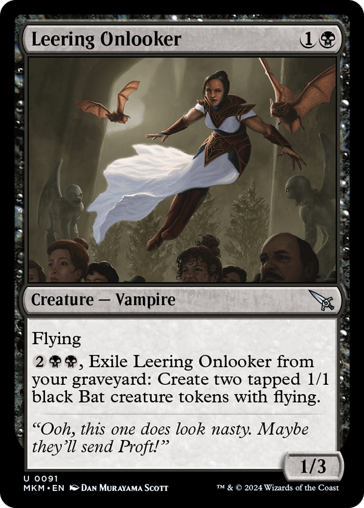 Leering Onlooker (MKM-091) - Murders at Karlov Manor - Premium MTG Single from Wizards of the Coast - Just $0.25! Shop now at Game Crave Tournament Store