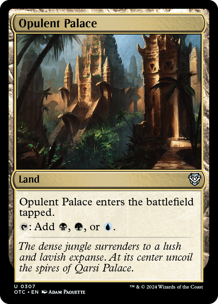 Opulent Palace (OTC-307) - Outlaws of Thunder Junction Commander - Premium MTG Single from Wizards of the Coast - Just $0.78! Shop now at Game Crave Tournament Store