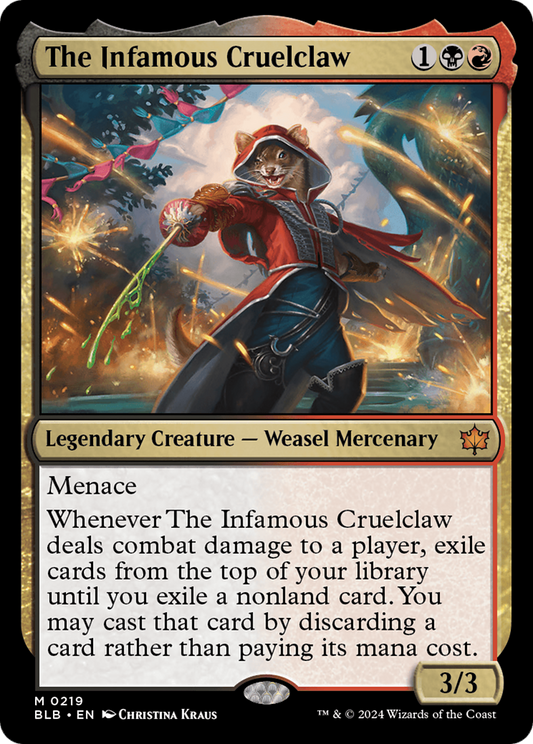 The Infamous Cruelclaw (BLB-219) - Bloomburrow - Premium MTG Single from Wizards of the Coast - Just $1.02! Shop now at Game Crave Tournament Store