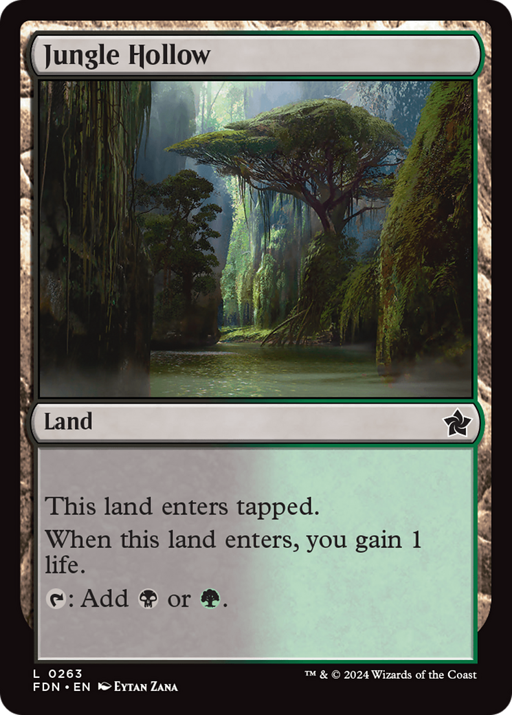 Jungle Hollow (FDN-263) - Foundations - Premium MTG Single from Wizards of the Coast - Just $0.25! Shop now at Game Crave Tournament Store