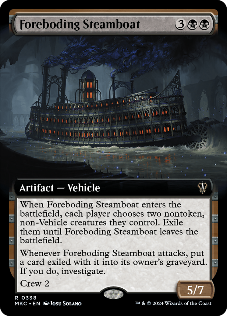 Foreboding Steamboat (MKC-338) - Murders at Karlov Manor Commander: (Extended Art) - Premium MTG Single from Wizards of the Coast - Just $0.25! Shop now at Game Crave Tournament Store