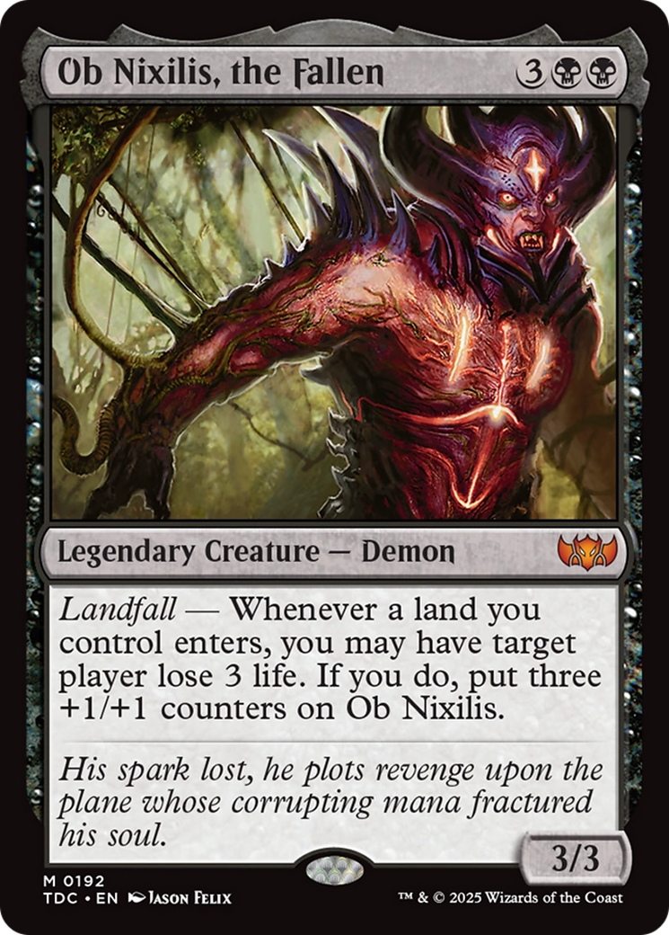 Ob Nixilis, the Fallen (TDC-192) - Tarkir: Dragonstorm Commander - Premium MTG Single from Wizards of the Coast - Just $0.51! Shop now at Game Crave Tournament Store