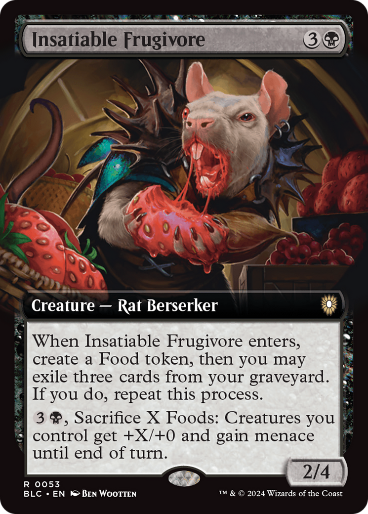 Insatiable Frugivore (BLC-053) - Bloomburrow Commander: (Extended Art) - Premium MTG Single from Wizards of the Coast - Just $0.26! Shop now at Game Crave Tournament Store