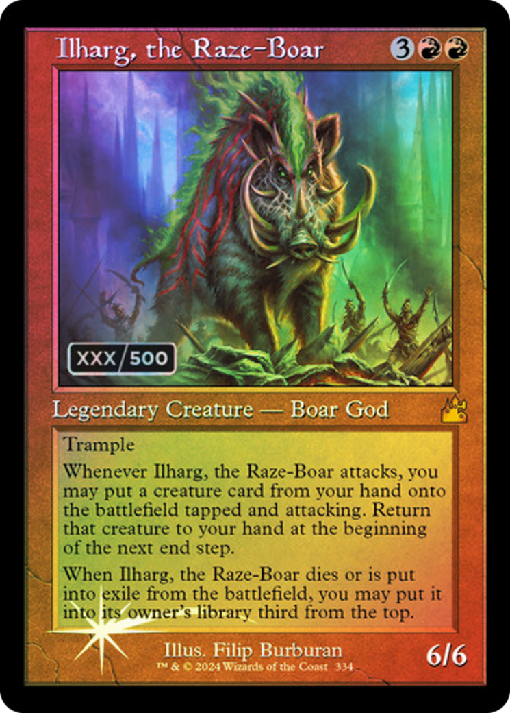 Ilharg, the Raze-Boar (RVR-334Z) - Ravnica Remastered Foil - Premium MTG Single from Wizards of the Coast - Just $73.74! Shop now at Game Crave Tournament Store