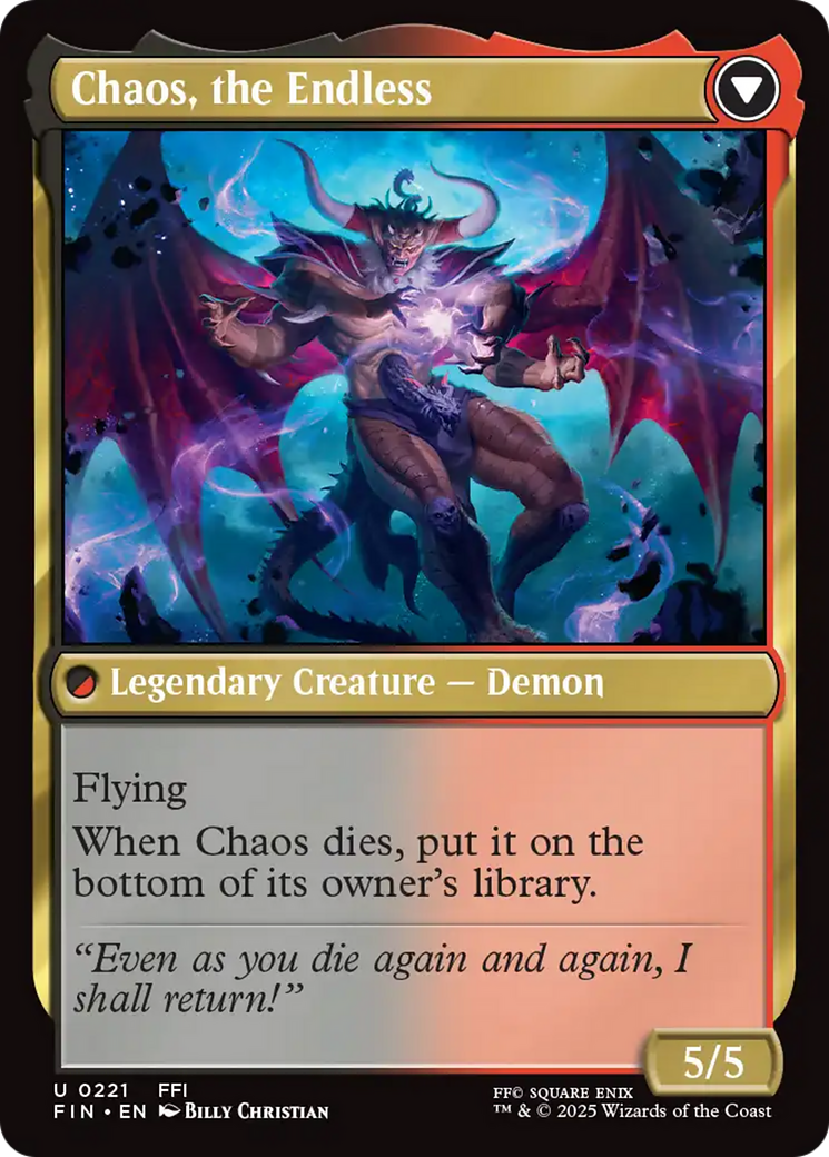 Garland, Knight of Cornelia // Chaos, the Endless (FIN-221) - FINAL FANTASY - Premium MTG Single from Wizards of the Coast - Just $0.08! Shop now at Game Crave Tournament Store