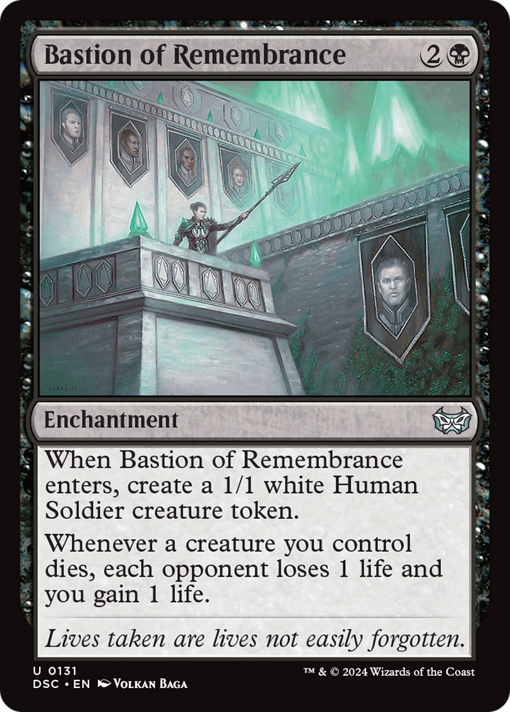 Bastion of Remembrance (DSC-131) - Duskmourn: House of Horror Commander - Premium MTG Single from Wizards of the Coast - Just $0.26! Shop now at Game Crave Tournament Store
