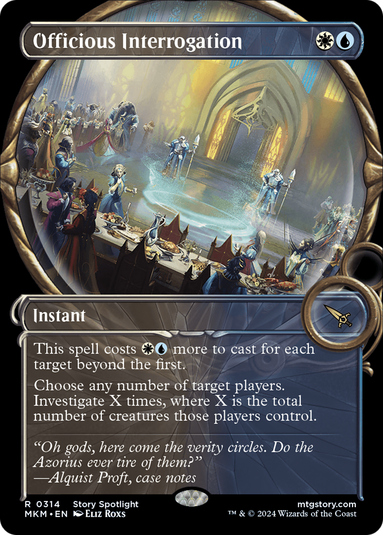 Officious Interrogation (MKM-314) - Murders at Karlov Manor: (Showcase) Foil - Premium MTG Single from Wizards of the Coast - Just $0.26! Shop now at Game Crave Tournament Store