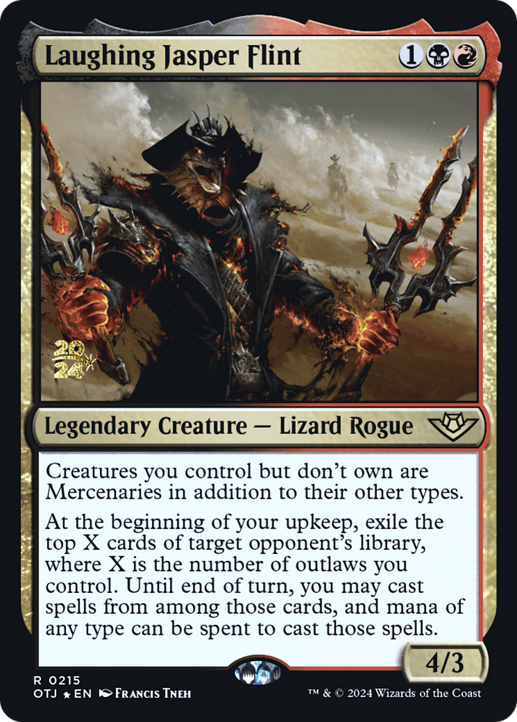 Laughing Jasper Flint (POTJ-215S) - Outlaws of Thunder Junction Promos Foil - Premium MTG Single from Wizards of the Coast - Just $1.43! Shop now at Game Crave Tournament Store