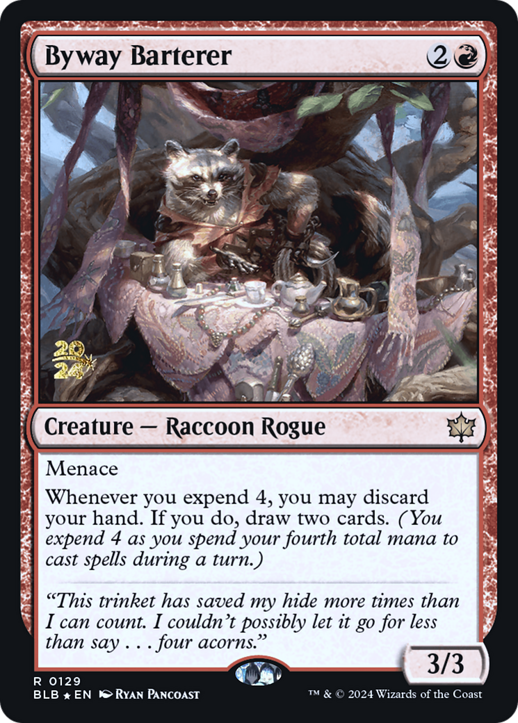 Byway Barterer (PBLB-129S) - Bloomburrow Promos Foil - Premium MTG Single from Wizards of the Coast - Just $0.44! Shop now at Game Crave Tournament Store