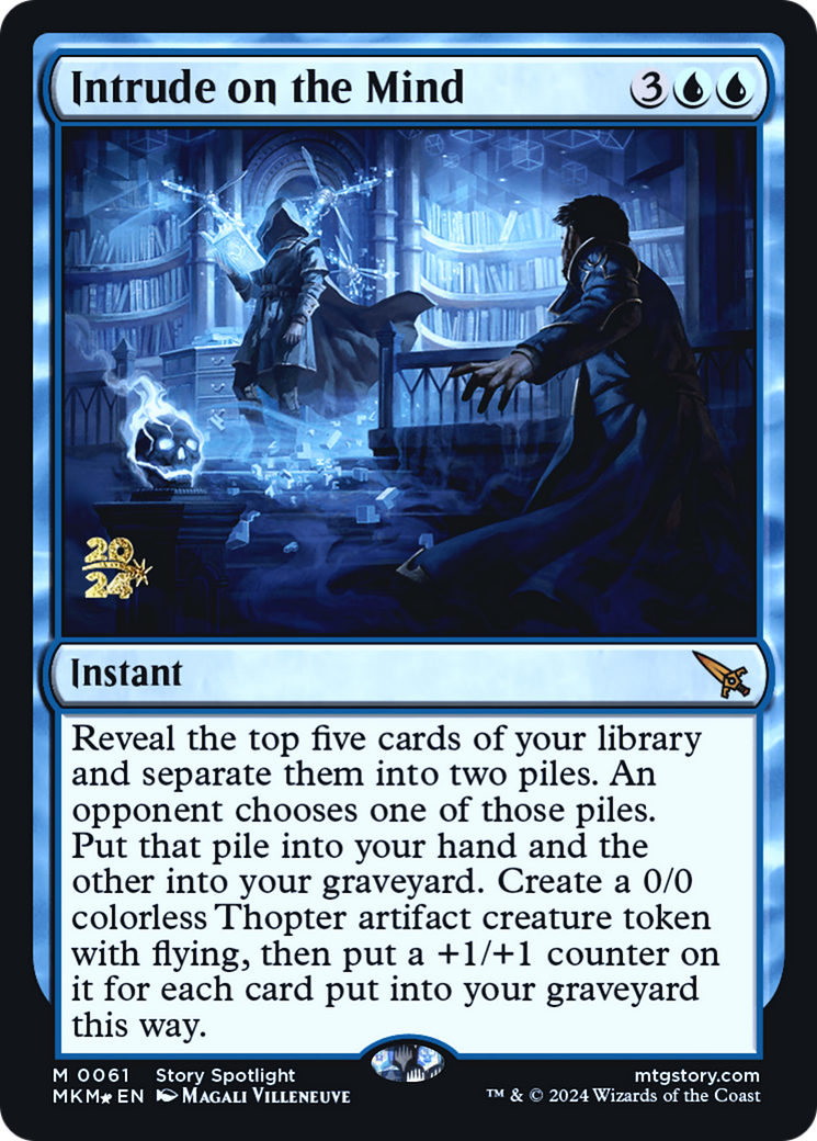 Intrude on the Mind (PMKM-61S) - Murders at Karlov Manor Promos Foil - Premium MTG Single from Wizards of the Coast - Just $0.70! Shop now at Game Crave Tournament Store