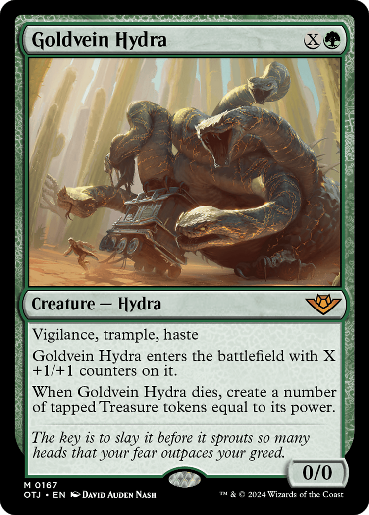 Goldvein Hydra (OTJ-167) - Outlaws of Thunder Junction Foil - Premium MTG Single from Wizards of the Coast - Just $7.35! Shop now at Game Crave Tournament Store