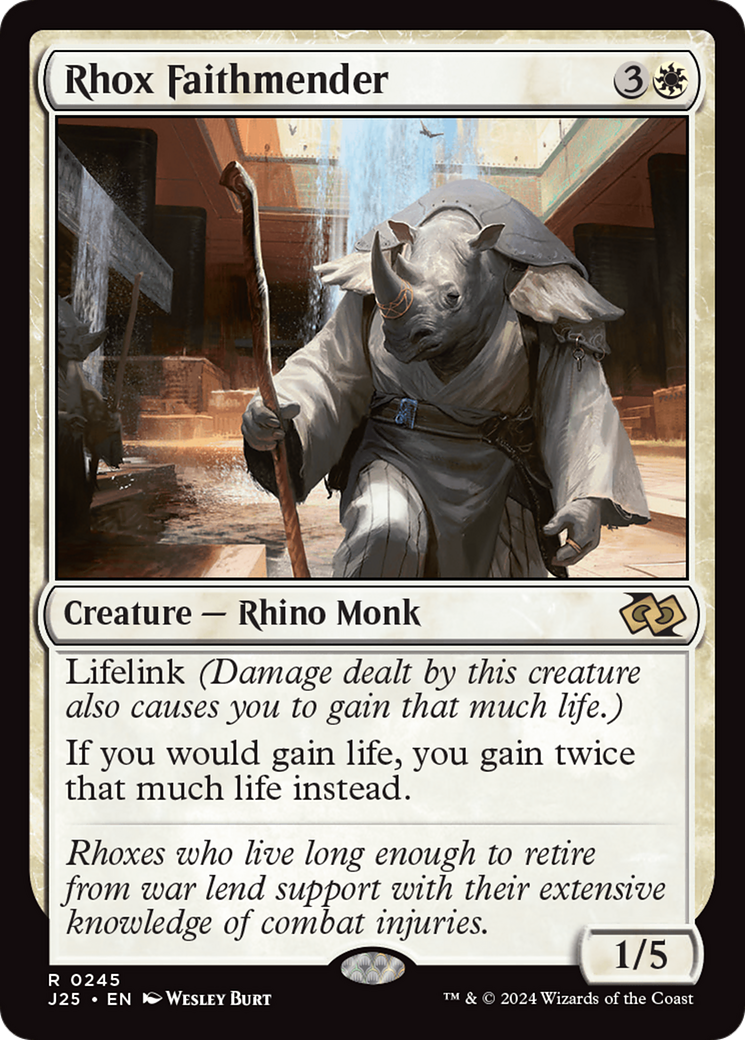Rhox Faithmender (J25-245) - Foundations Jumpstart - Premium MTG Single from Wizards of the Coast - Just $1.32! Shop now at Game Crave Tournament Store