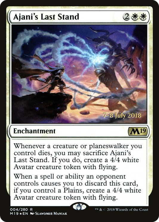 Ajani's Last Stand (PM19-04S) - Core Set 2019 Promos Foil
