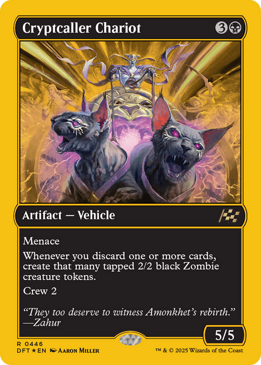 Cryptcaller Chariot (First-Place Foil) (DFT-446) - Aetherdrift Foil - Premium MTG Single from Wizards of the Coast - Just $0.45! Shop now at Game Crave Tournament Store