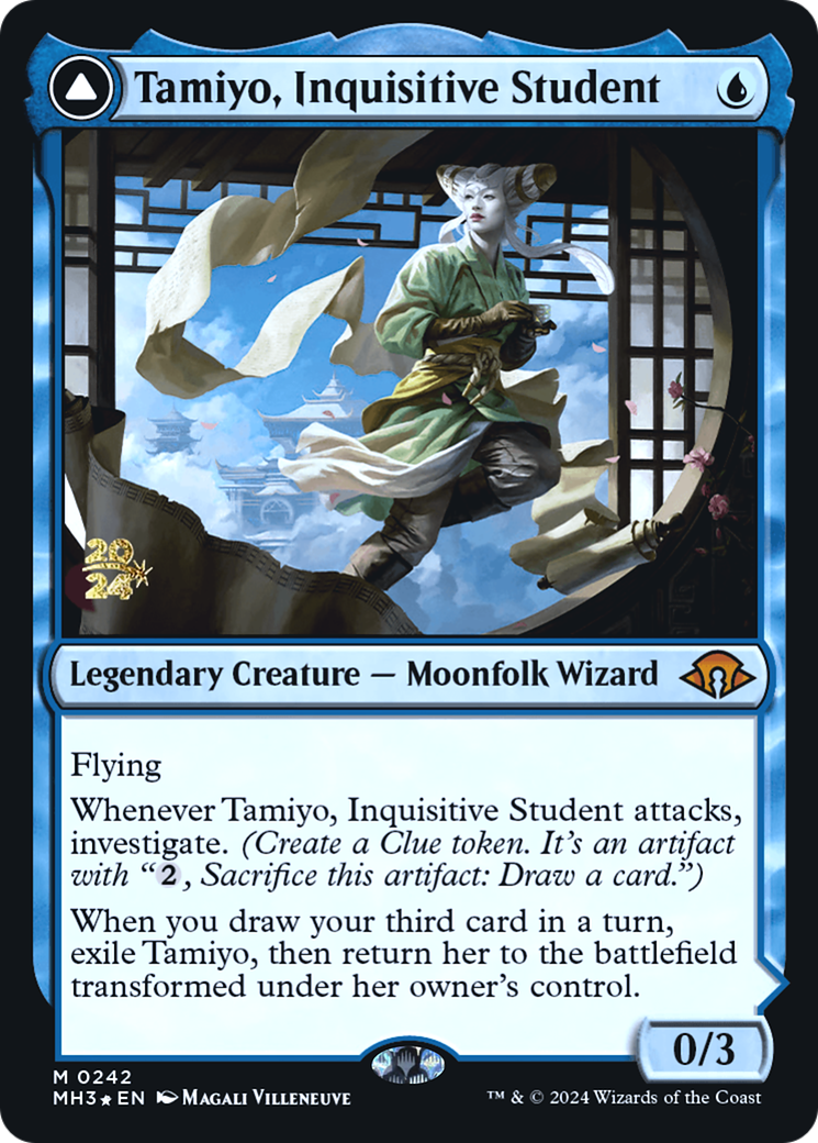 Tamiyo, Inquisitive Student // Tamiyo, Seasoned Scholar (PMH3-242S) - Modern Horizons 3 Promos Foil - Premium MTG Single from Wizards of the Coast - Just $33.03! Shop now at Game Crave Tournament Store