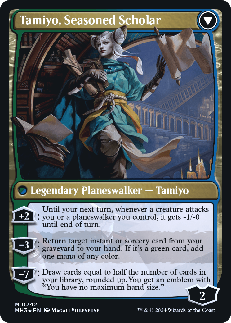 Tamiyo, Inquisitive Student // Tamiyo, Seasoned Scholar (PMH3-242S) - Modern Horizons 3 Promos Foil - Premium MTG Single from Wizards of the Coast - Just $33.03! Shop now at Game Crave Tournament Store