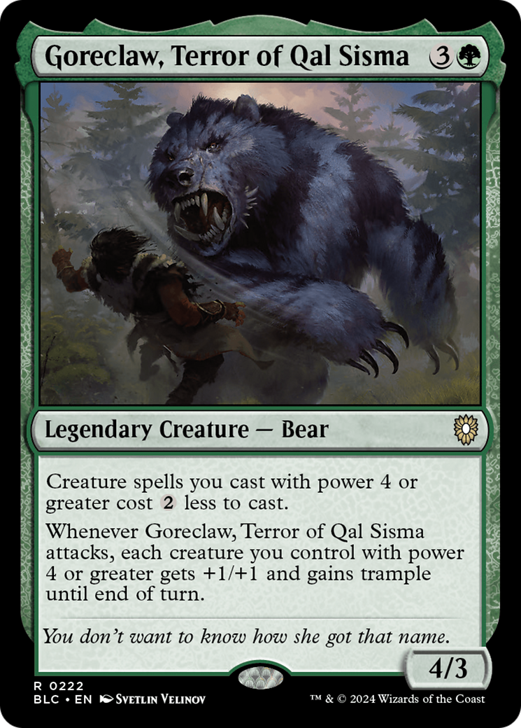 Goreclaw, Terror of Qal Sisma (BLC-222) - Bloomburrow Commander - Premium MTG Single from Wizards of the Coast - Just $0.48! Shop now at Game Crave Tournament Store