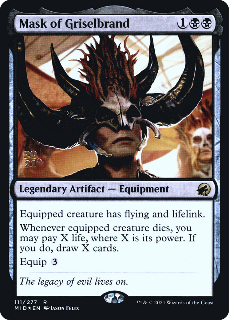 Mask of Griselbrand (PMID-111S) - Innistrad: Midnight Hunt Promos Foil - Premium MTG Single from Wizards of the Coast - Just $1.89! Shop now at Game Crave Tournament Store